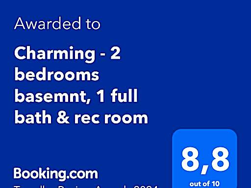 Charming - 2 bedrooms basemnt, 1 full bath & rec room