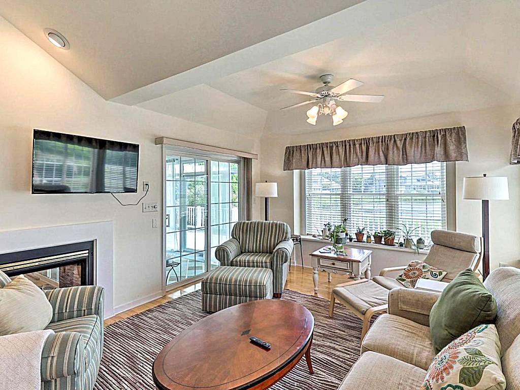 Sunny Lewes Home with Sunroom, Deck and Pond View